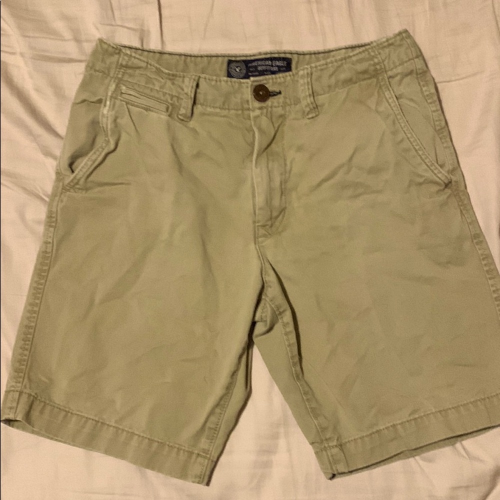American Eagle Original logo Khaki Shorts